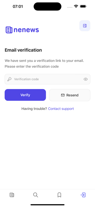 Email Verification Screen screen