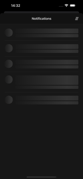 Notification Loading dark screen